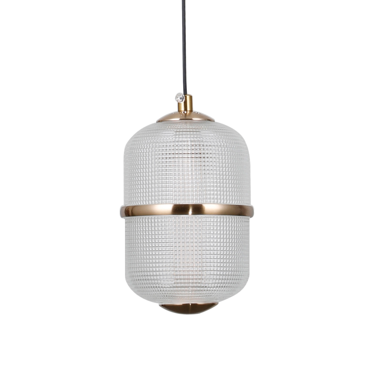 Lampa wisząca ALANI LED 6W 588lm 3000K - złoty/czarny mat