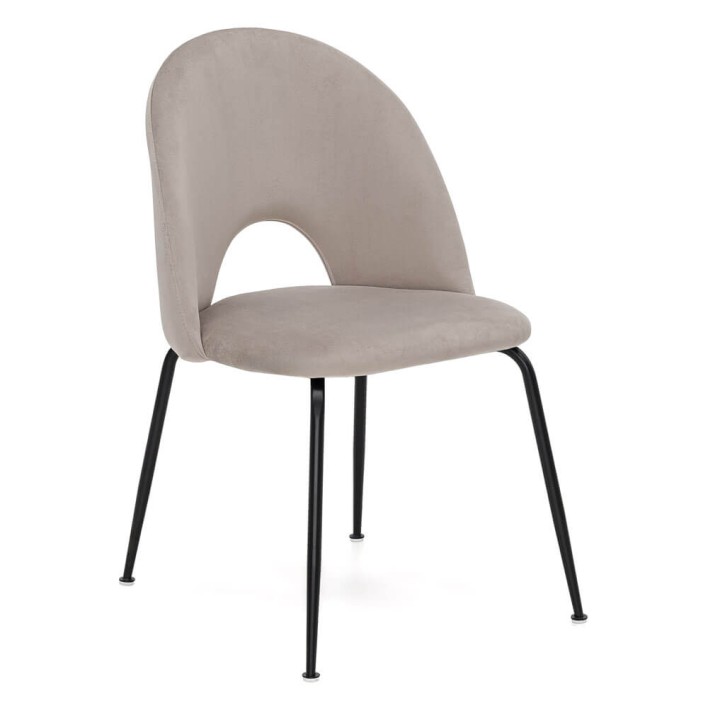 Krzesło Glamour KC-903-2 ciemny beż #7, czarne nogi