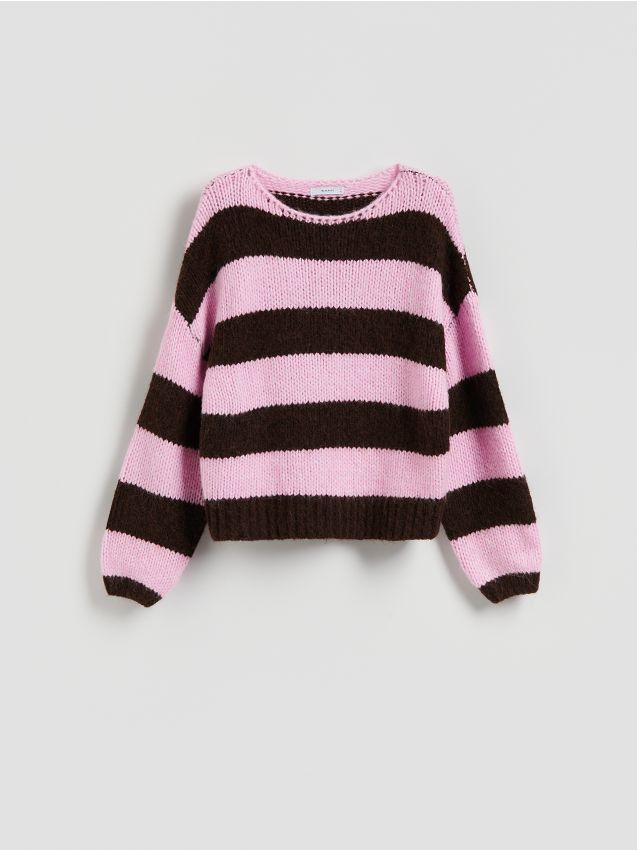 Reserved - Sweter w paski - wielobarwny