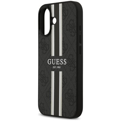 Etui GUESS 4G Printed Stripes MagSafe do Apple iPhone 17 Czarny