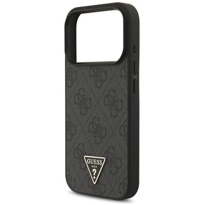 Etui GUESS 4G Strap Triangle Logo MagSafe do Apple iPhone 17 Pro Czarny + brelok