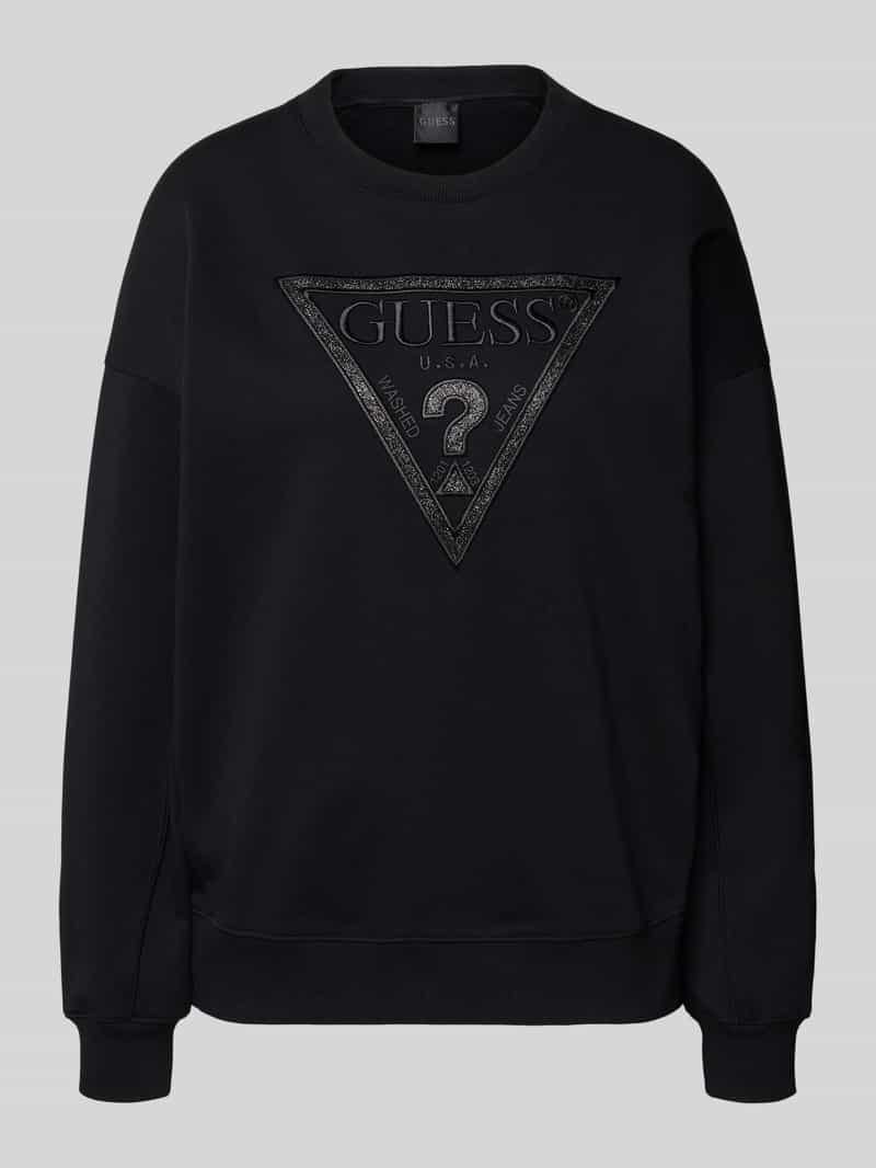 Bluza z okrągłym dekoltem i wyhaftowanym logo