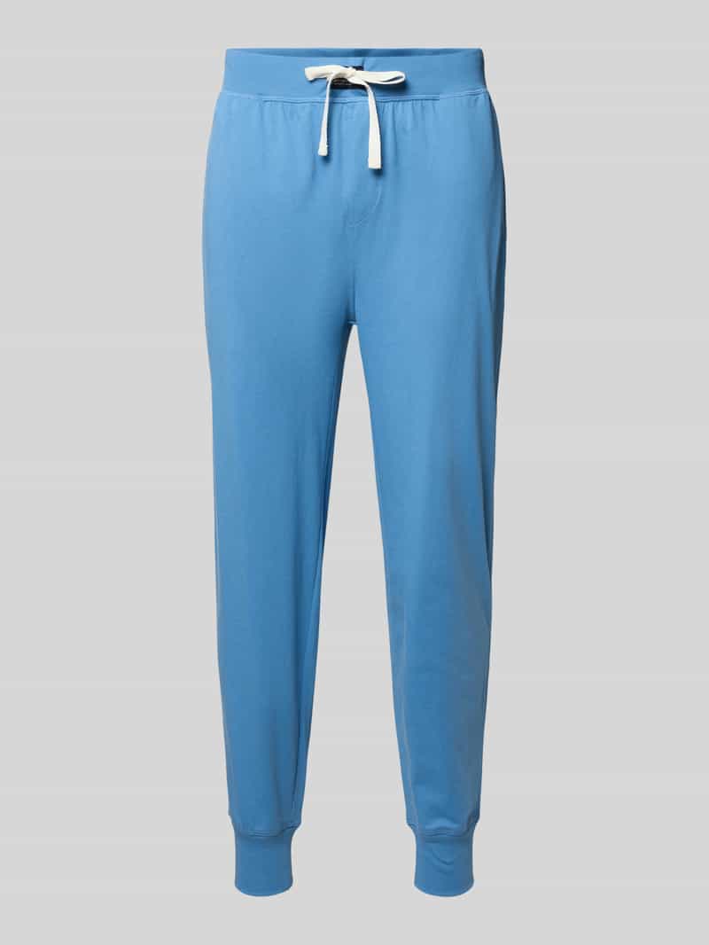 Spodnie sportowe z elastycznym pasem i detalem z logo