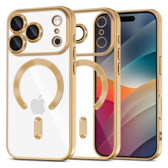 Tech-Protect Magflex Magsafe iPhone 17 Pro shiny gold