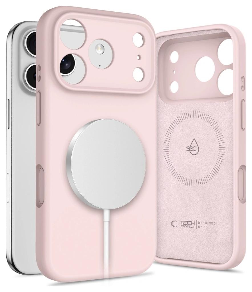 Tech-Protect Silicone Magsafe iPhone 17 Pro pink pearl
