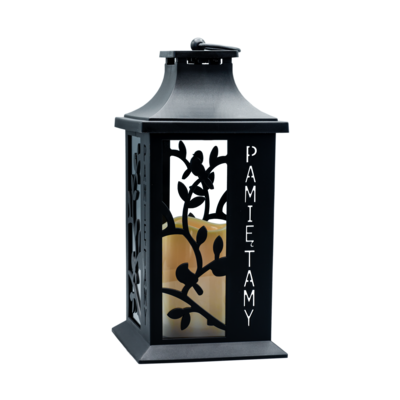 Latarenka LED Pamiętamy 28 x 14 cm czarny CORTINA POLAND
