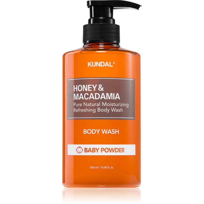 KUNDAL Honey & Macadamia Baby Powder delikatny żel pod prysznic o działaniu nawilżającym 500 ml
