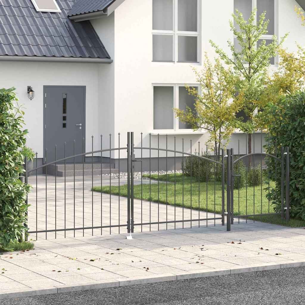 Lumarko Brama ogrodowa Czarny 150 x 400 cm