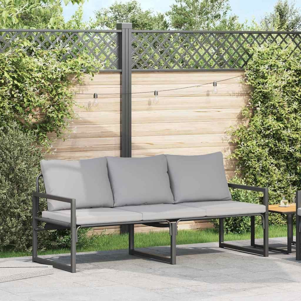 Ławka ogrodowa Czarny 61 x 72.5 x 71 cm Stal
