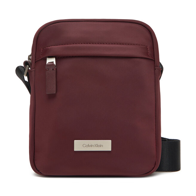 Saszetka Calvin Klein Sleek Reporter LV04D3180G Bordowy