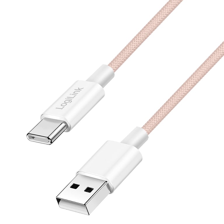 LogiLink CU0323 kabel USB USB 2.0 0,5 m USB A USB C Różowy