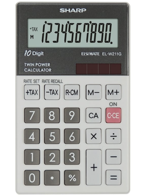 Sharp EL-W211G kalkulator Kieszeń Kalkulator finansowy Szary