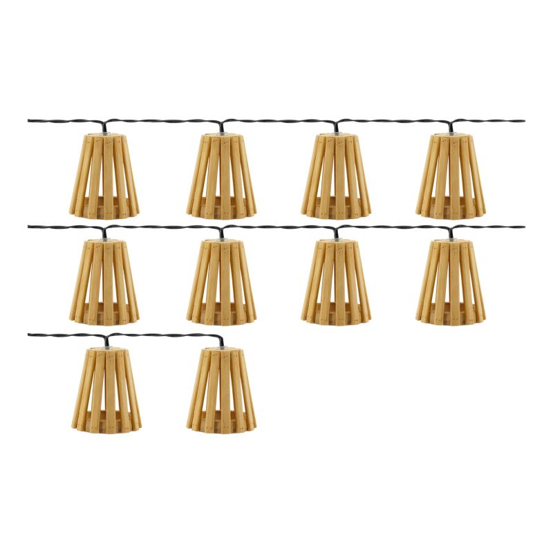 Kingfisher International Girlanda solarna Bamboo 10 LED 3000 K IP44