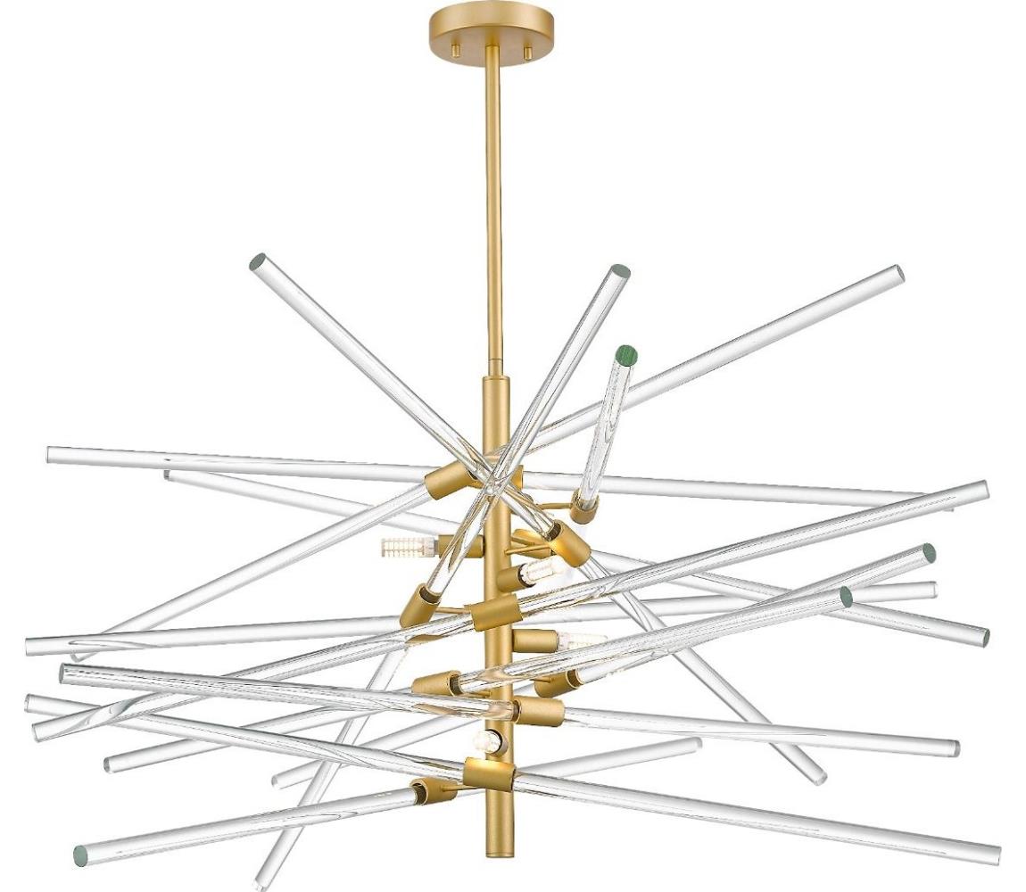 Zuma Line P0599-06A-V7AC - Żyrandol na pręcie REYKJAVIK 6xG9/42W/230V złoty