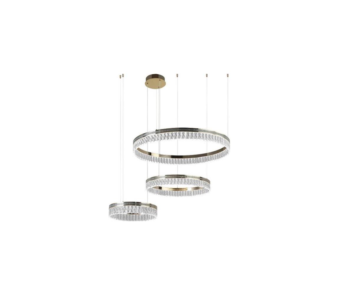 Ściemnialny kryształowy żyrandol LED na lince THALIA LED/120W/230V 3000-6000K + pilot