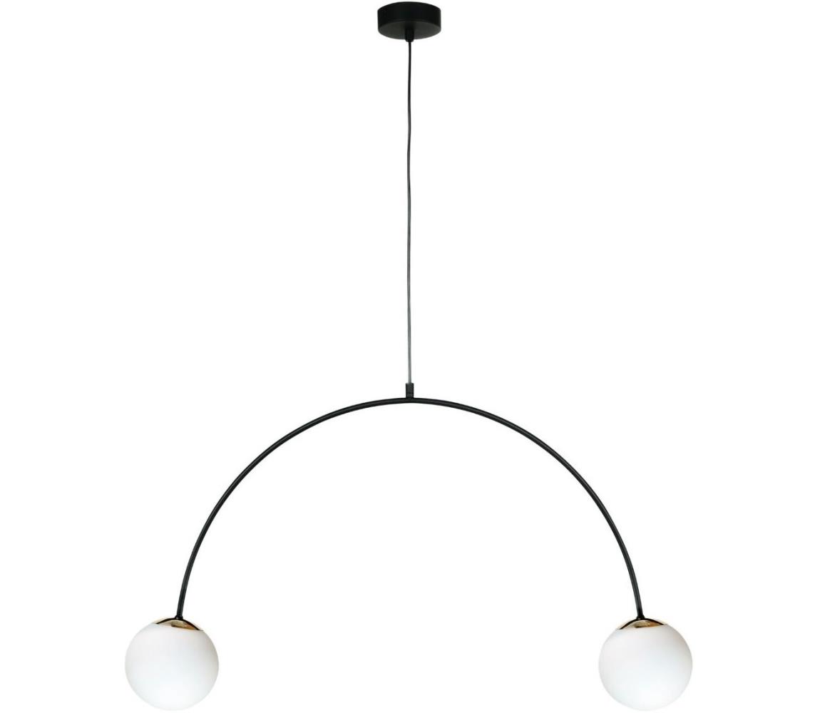 Zuma Line 1222 - Lampa wisząca na przewodzie BOW 2xE14/10W/230V czarna