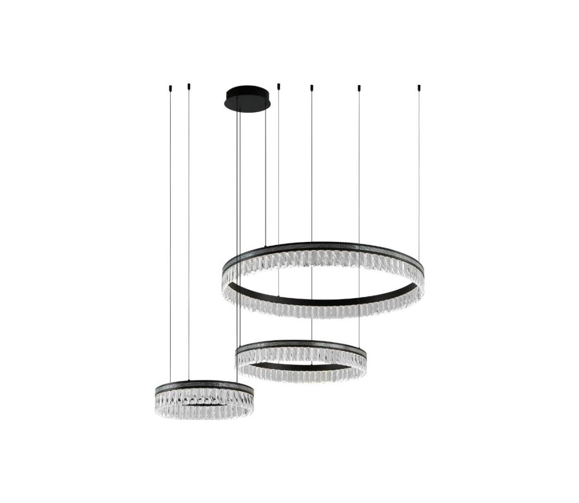 Ściemnialny kryształowy żyrandol na lince THALIA LED/120W/230V 3000-6000K + DO