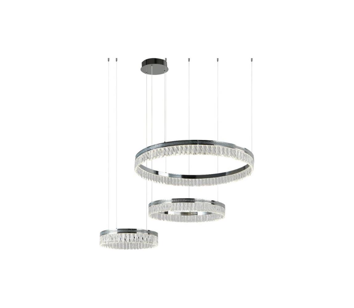 Ściemnialny kryształowy żyrandol LED na linkach THALIA LED/120W/230V 3000-6000K + pilot