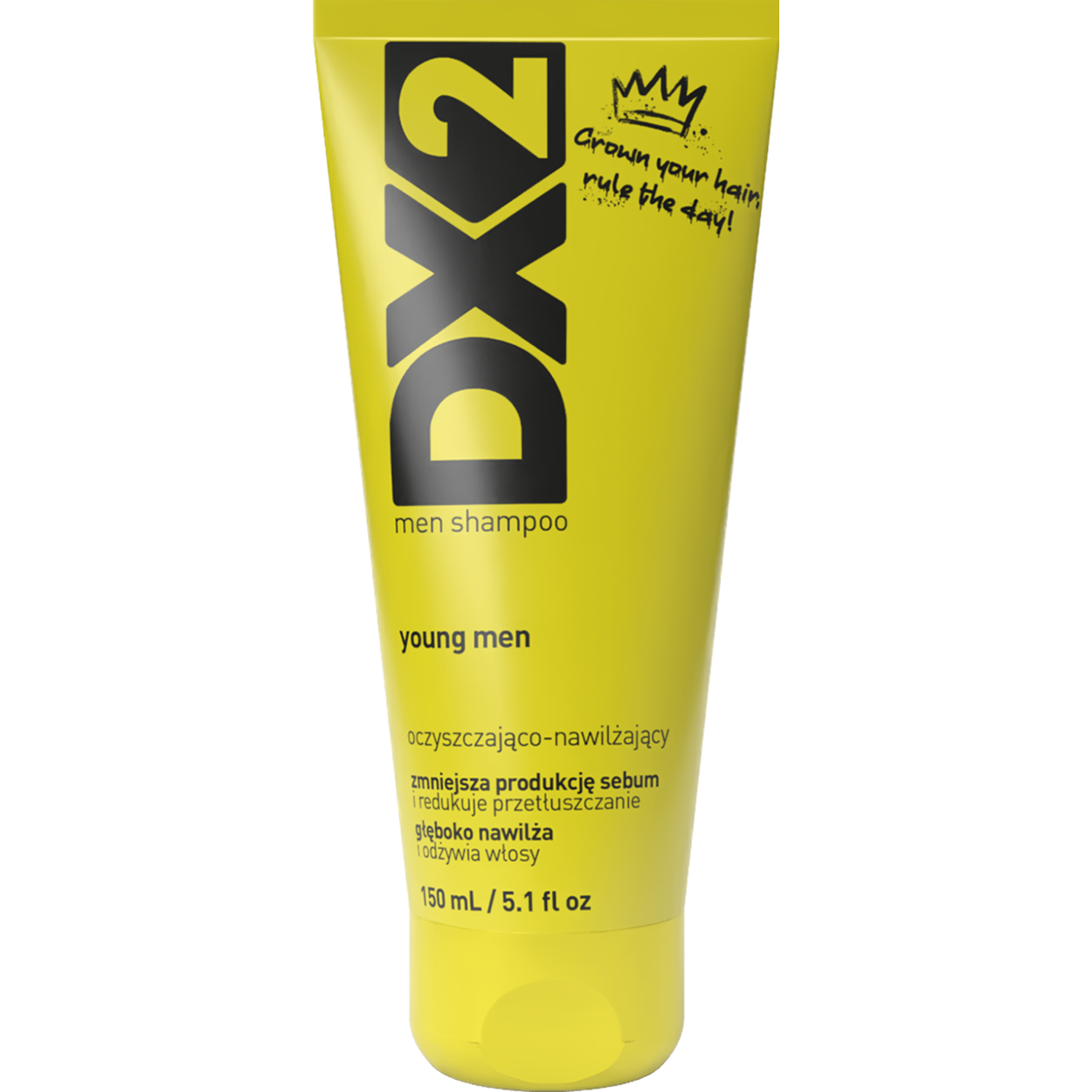 DX2 Young Men, szampon dla mężczyzn, oczyszczająco-nawilżający, 150 ml