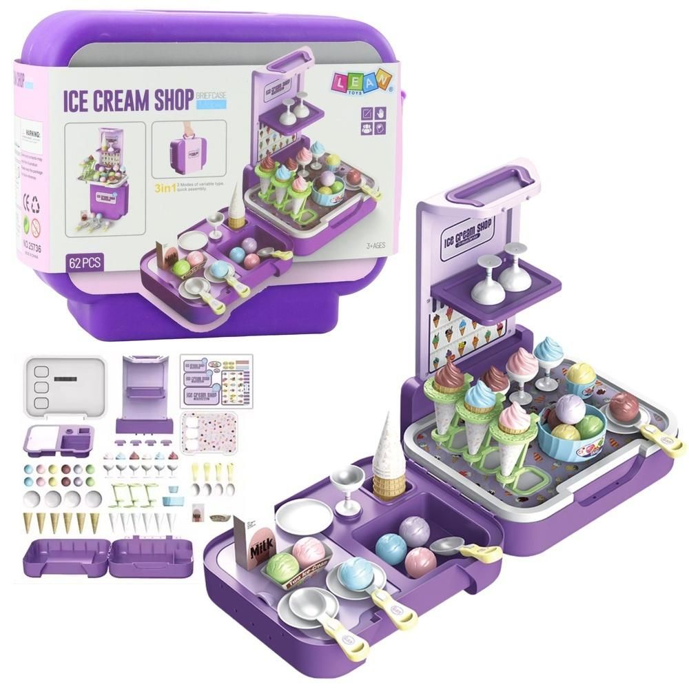 Walizka z lodami 3w1 62el Leantoys - zabawka