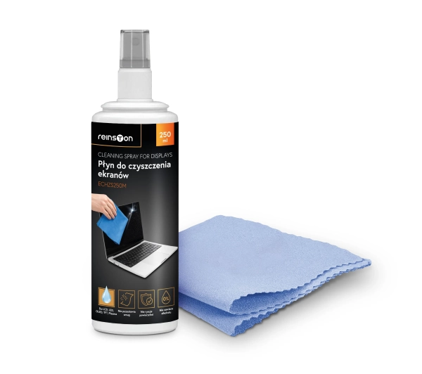 Reinston ECHZS250M Płyn do czyszczenia ekranów 250ml + mikrofibra