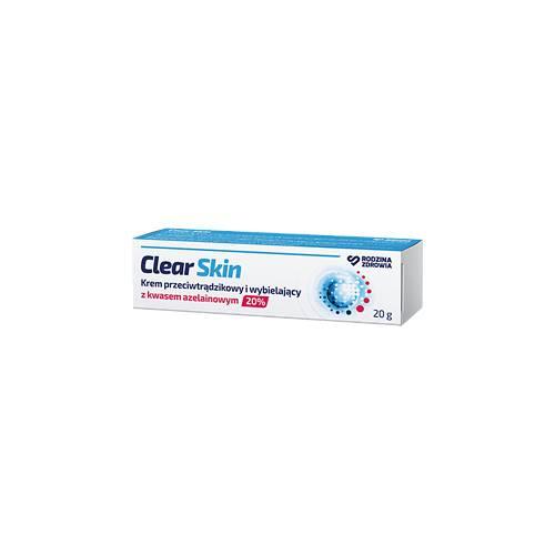Rodzina Zdrowia ClearSkin Krem przeciwtrądzikowy i wybielający z kwasem azelainowym 20%, 20 g