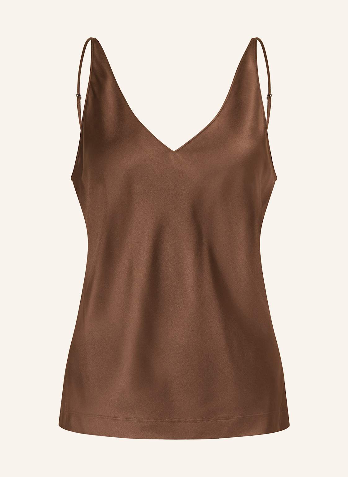 Dorothee Schumacher Top Z Jedwabiu Sense Of Shine braun