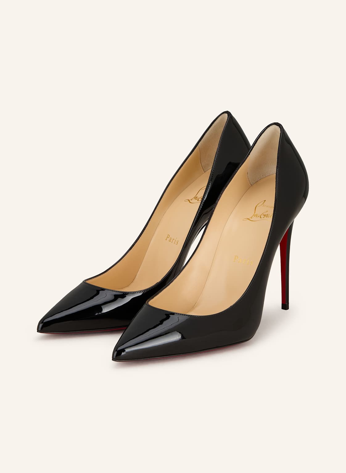 Christian Louboutin Czółenka Lakierowane Kate 100 schwarz