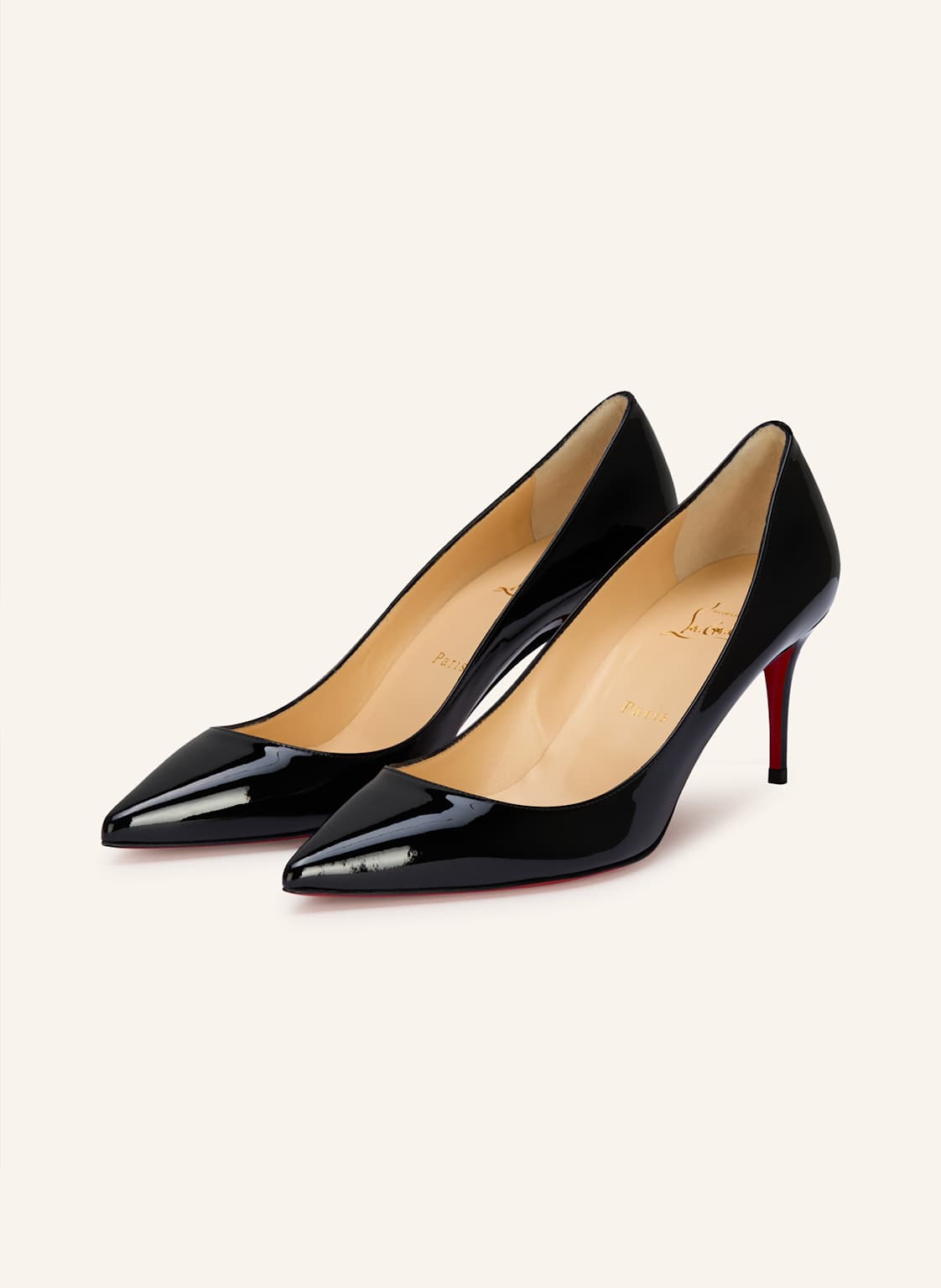 Christian Louboutin Czółenka Lakierowane Kate 70 schwarz