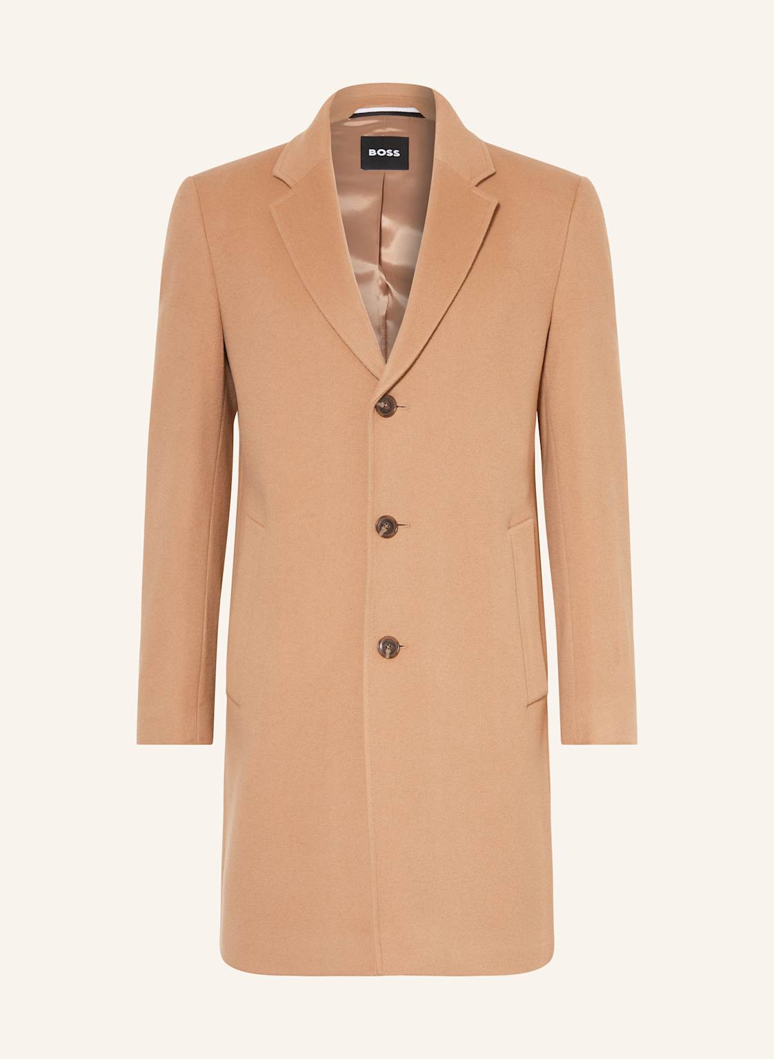 Boss Płaszcz Wełniany Hyde beige