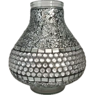 Znicz witraż Krafa Koral SZKA1K 36 cm srebrny Ilumini