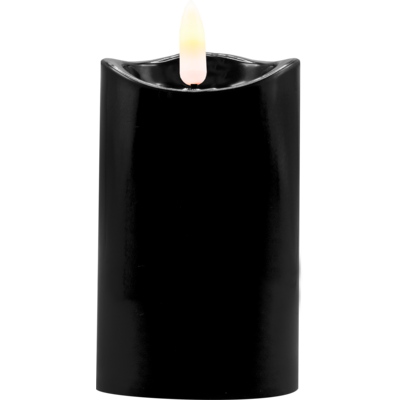 Świeca LED ciepły biały 9,5 cm Ø 5 cm czarny CORTINA POLAND