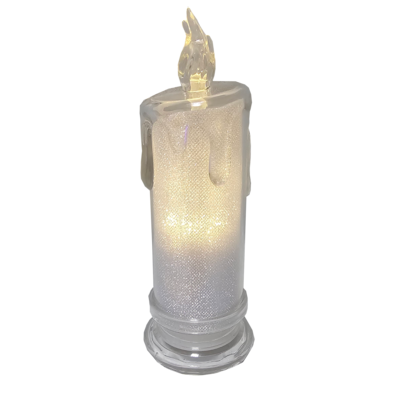 Świeca LED akrylowa 18 x 6 cm ciepły biały CORTINA