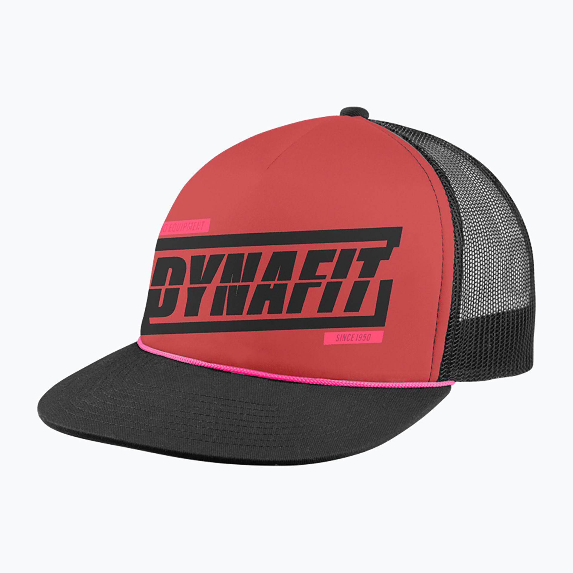 Czapka z daszkiem DYNAFIT Graphic Trucker mineral red/tabloid WYSYŁKA W 24H 30 DNI NA ZWROT