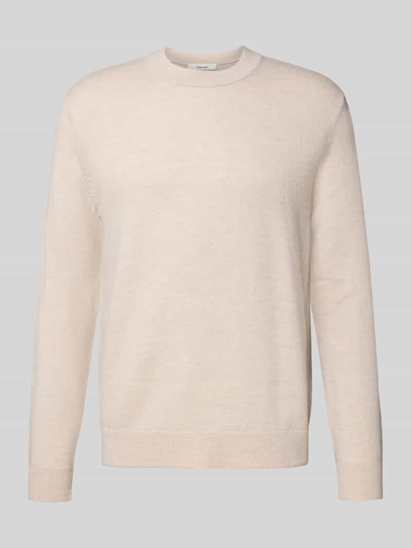 Sweter o kroju regular fit z dzianiny z czystej wełny merino model ‘TRAY’