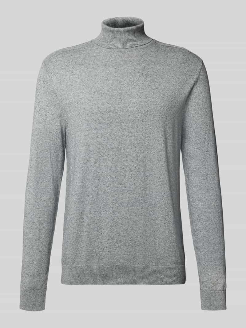 Sweter z dzianiny o kroju regular fit z czystej bawełny model ‘BERG’