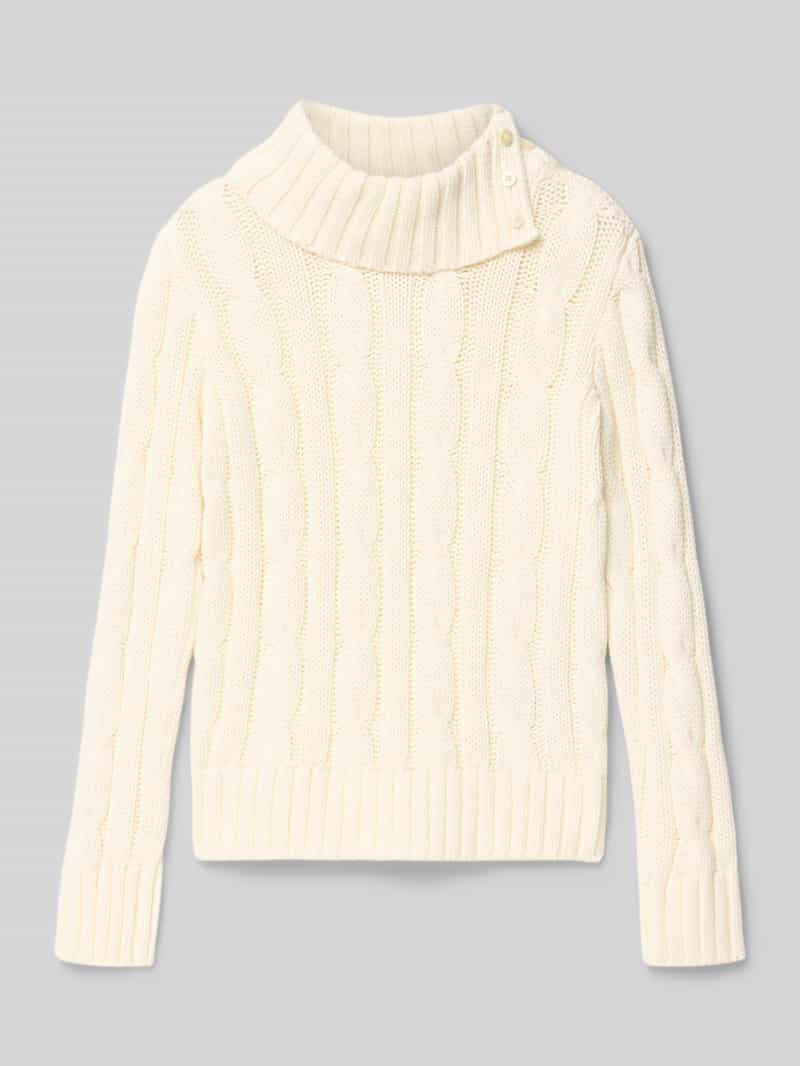 Sweter z dzianiny z prążkowanymi wykończeniami