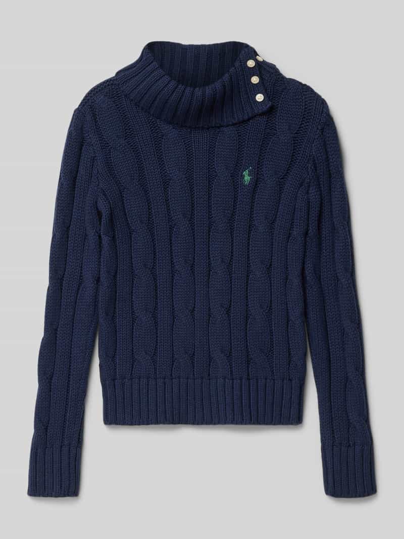 Sweter z dzianiny z prążkowanymi wykończeniami
