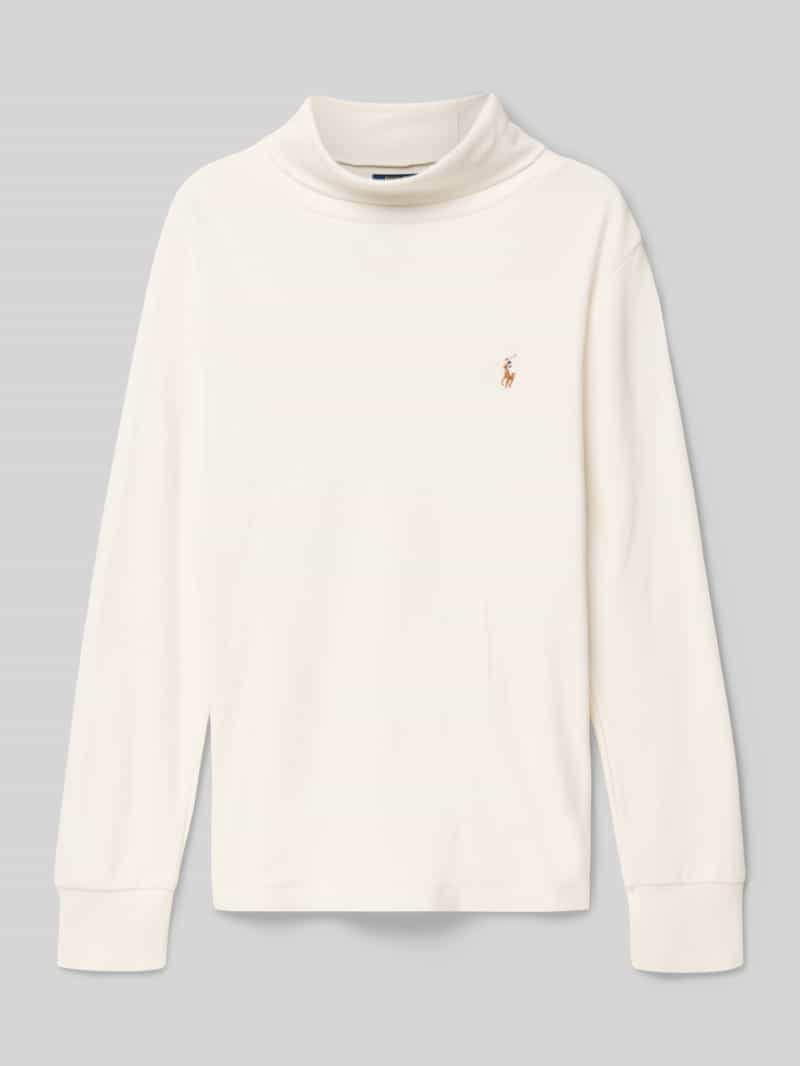 Bluzka z długim rękawem z wyhaftowanym logo