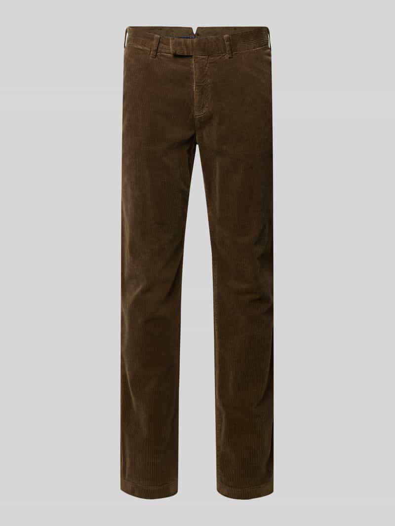 Spodnie materiałowe z wpuszczanymi kieszeniami w stylu francuskim model ‘Tybalt’