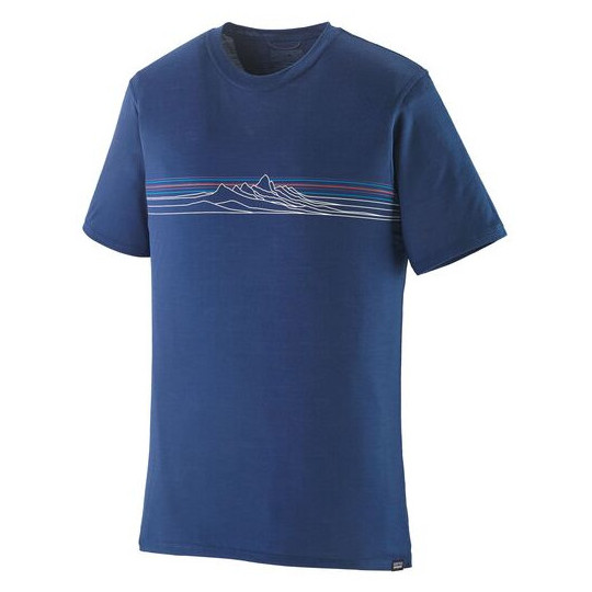 Koszulka męska Patagonia M's Cap Cool Merino Blend Graphic Shirt Rozmiar: L / Kolor: niebieski