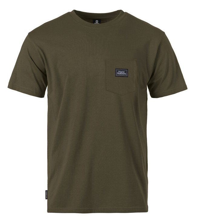 t-shirt HORSEFEATHERS ALPHA T-SHIRT burnt olive