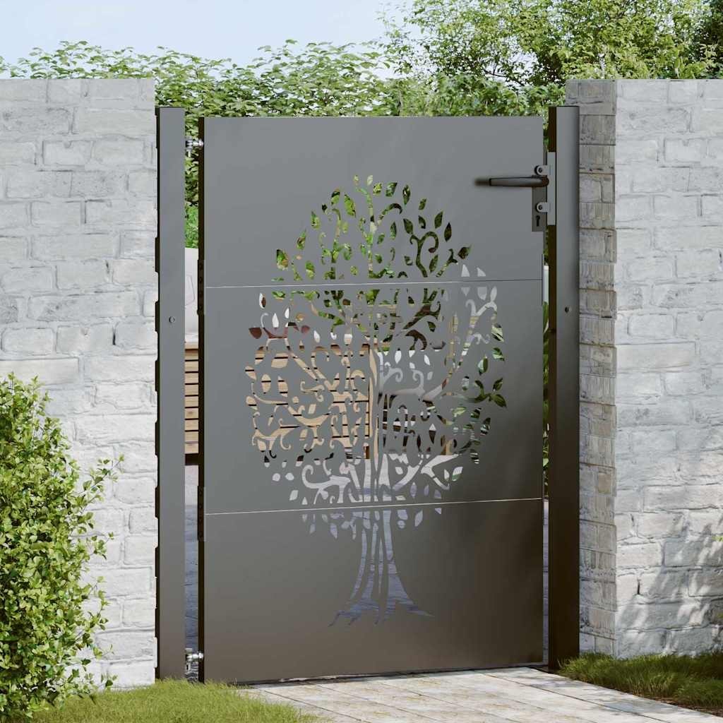 Lumarko Brama ogrodowa, Lumarko Brama ogrodowa 105x75 cm Corten Stal Motyw Drzewa
