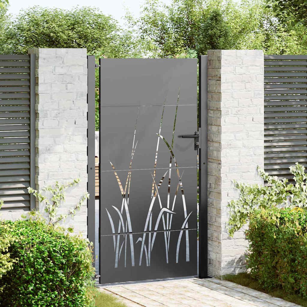 Lumarko Brama ogrodowa, Bramka Ogrodowa 105x75 cm ze Stali Corten w Stylu Trawnikowym