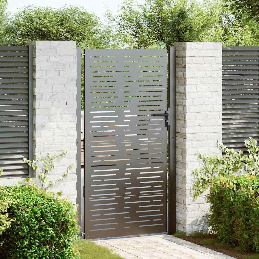 Lumarko Brama ogrodowa, Bramka Ogrodowa 105x75 cm Corten Stal Kwadratowy Design