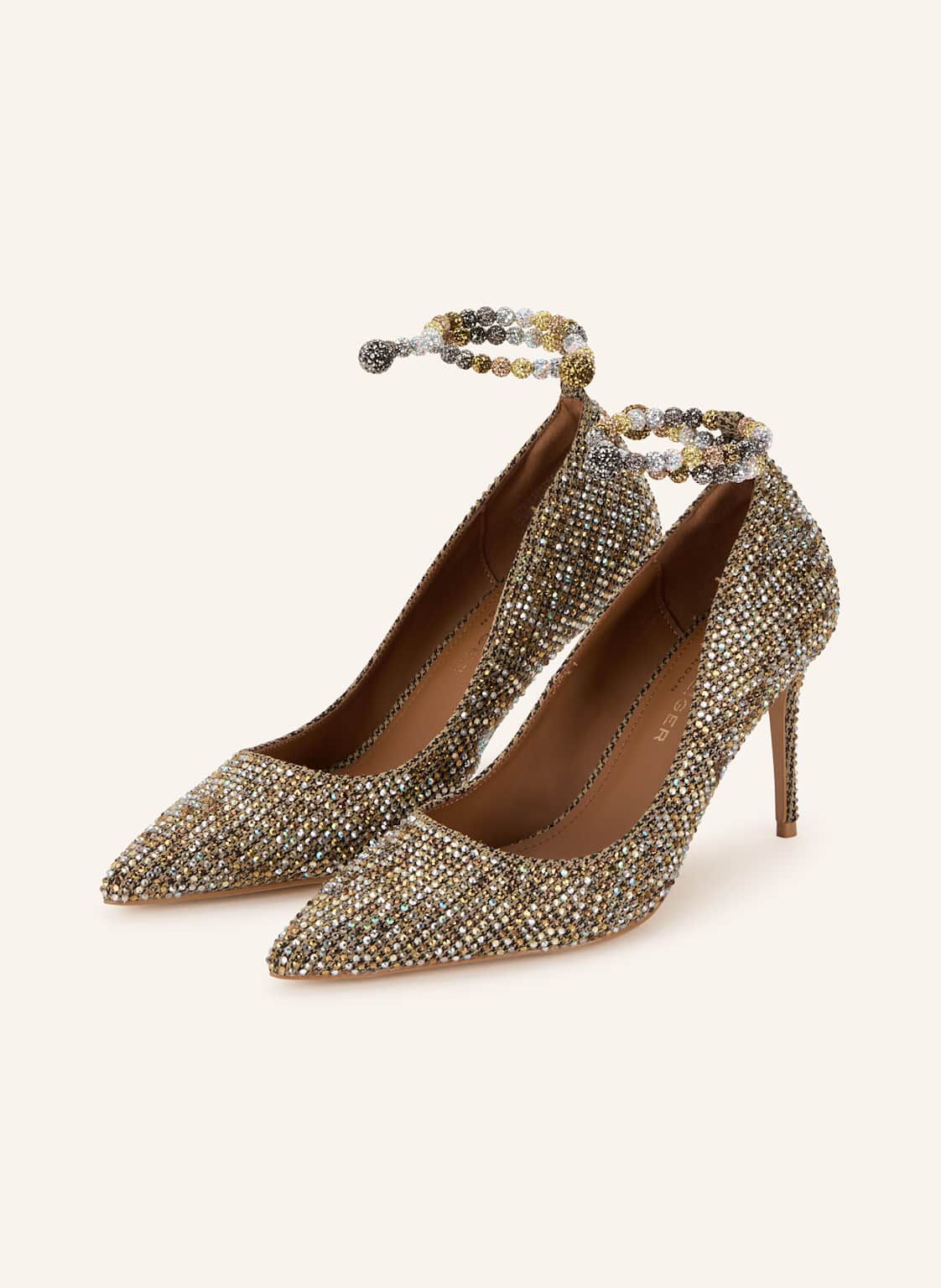 Kurt Geiger Czółenka Belgravia Z Ozdobnymi Kamykami gold