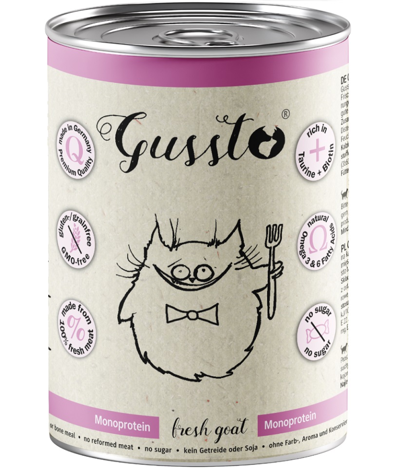 GUSSTO Fresh Goat 400 g świeża kozina, monoproteinowa mokra karma dla kotów