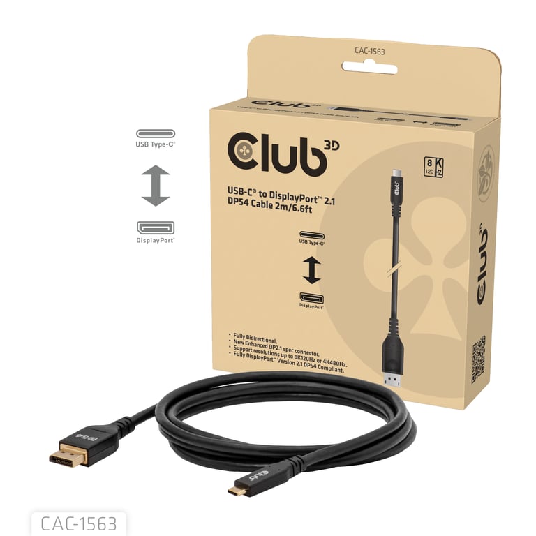 CLUB3D CAC-1563 adapter kablowy 2 m DisplayPort