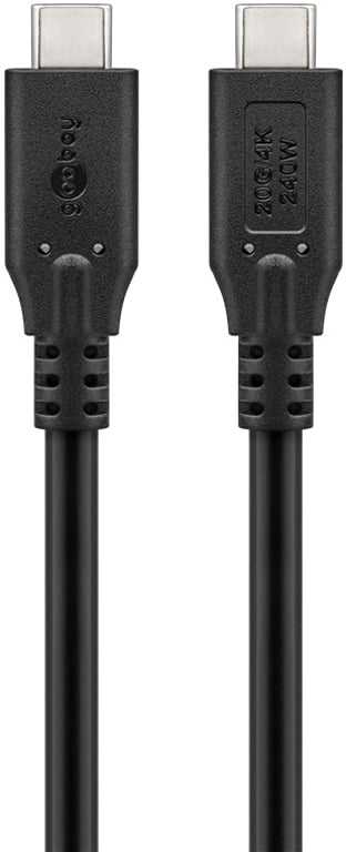 Goobay 74188 kabel USB USB4 Gen 2x2 1,5 m USB C Czarny