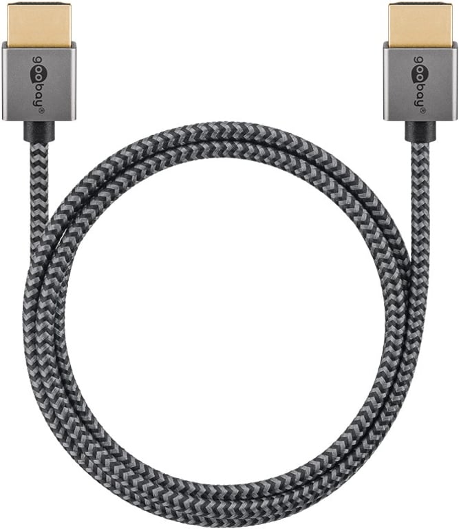Goobay 75754 kabel HDMI 3 m HDMI Typu A (Standard) Szary